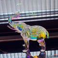 Colourful Glass Elephant Figurine Ornament