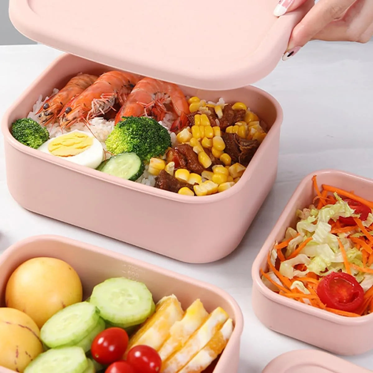 Silicone Food Storage Containers - Airtight, Microwave, Dishwasher, Freezer