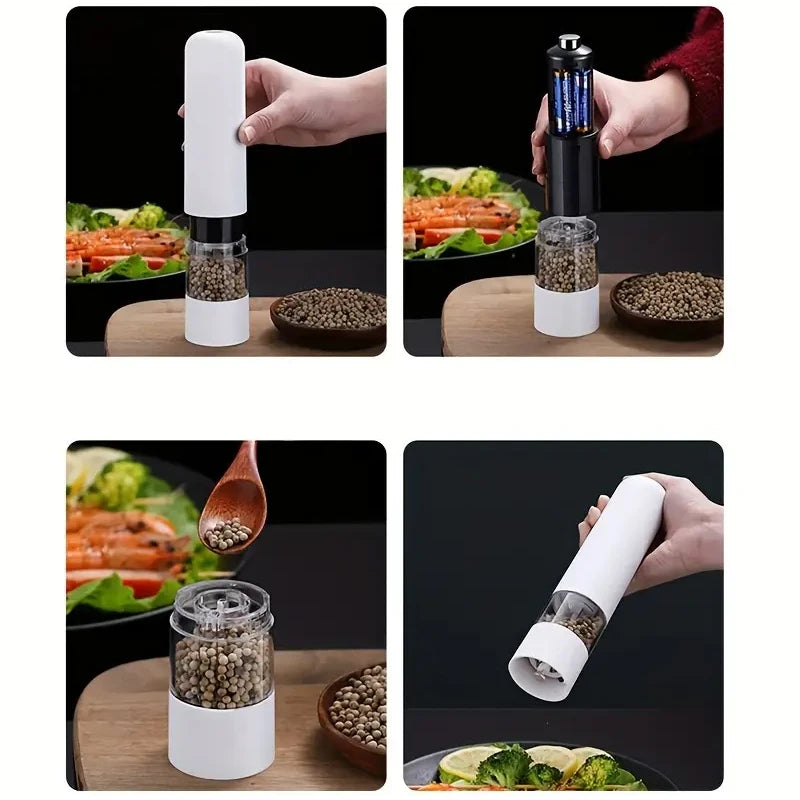 Electric Salt & Pepper Grinder Set – Automatic, Adjustable Coarseness for Cooking & Grilling