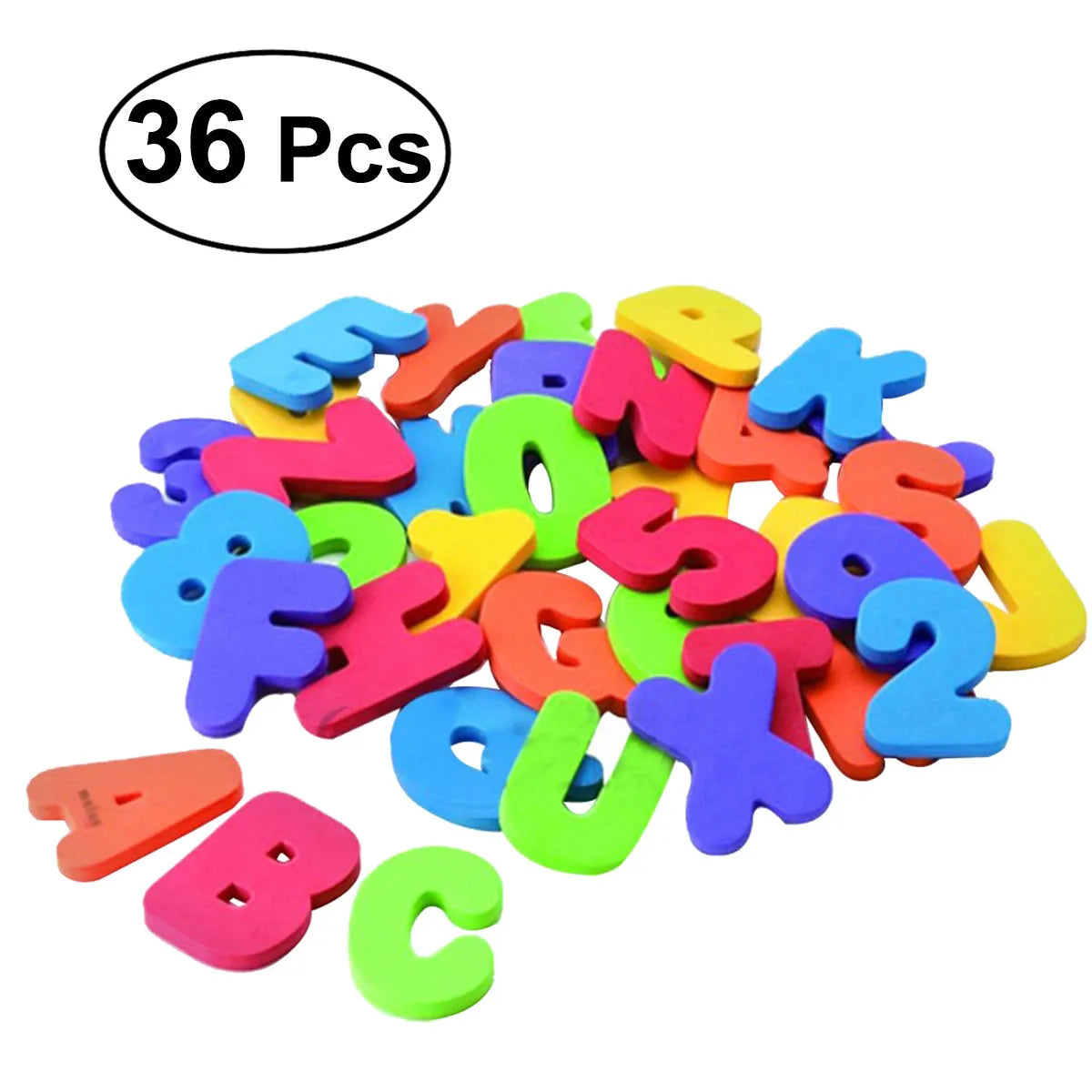 36-Piece Kids Bath Educational Toys - Counting, Spelling & Colour Recognition