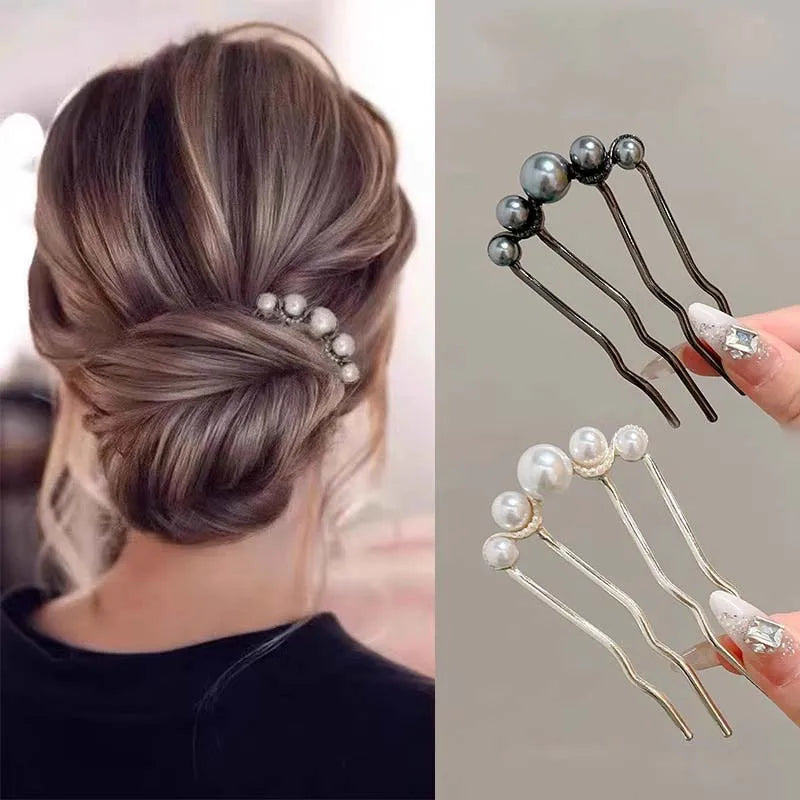 Vintage Pearl U-Shaped Hair Pins & Hair Forks – Bridal & Wedding Accessories