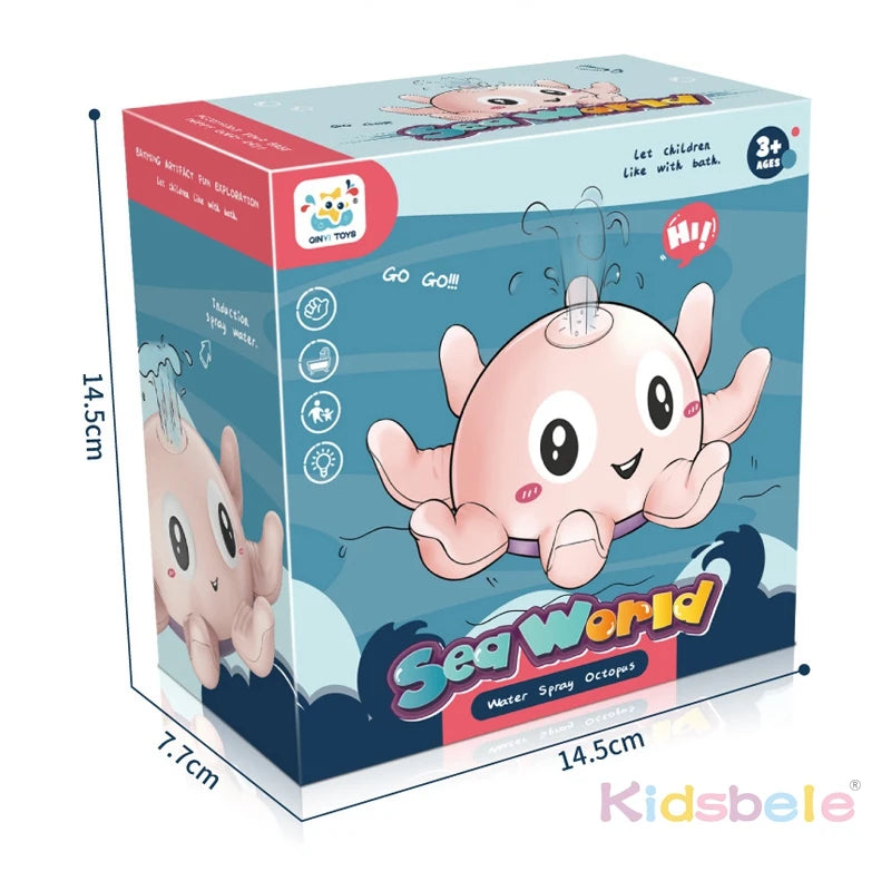 Light-Up Musical Octopus Baby Bath Spray Toy