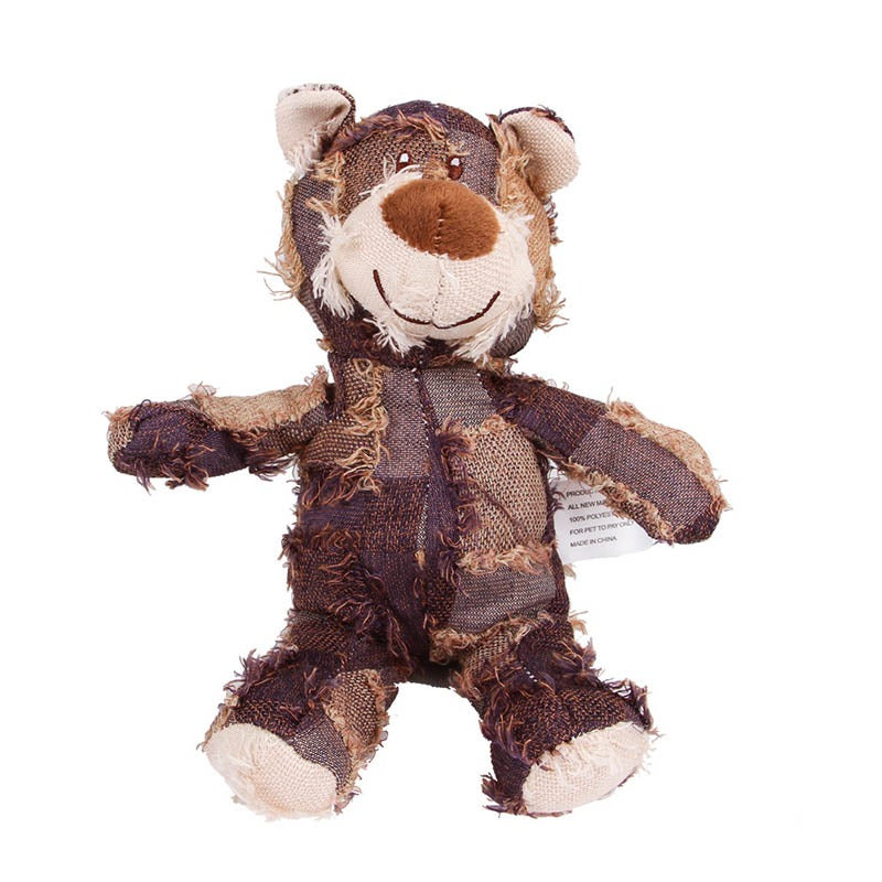 Interactive Plush Teddy Bear Sound Toy for Dogs