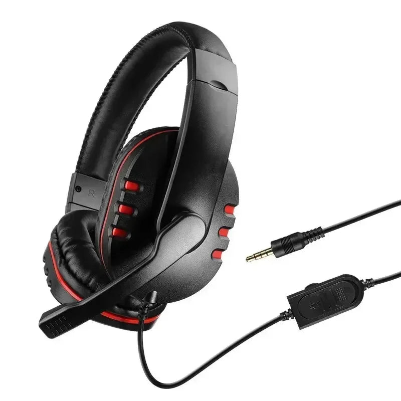 3.5mm Wired Gaming Headset with Noise-Cancelling Mic – Compatible with PS4 & PC