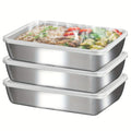 Leakproof Stackable Stainless Steel Food Containers – Dishwasher Safe, Set of 3