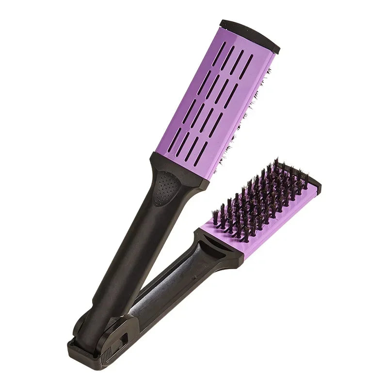 Pro Double Brush Nylon Hair Straightener