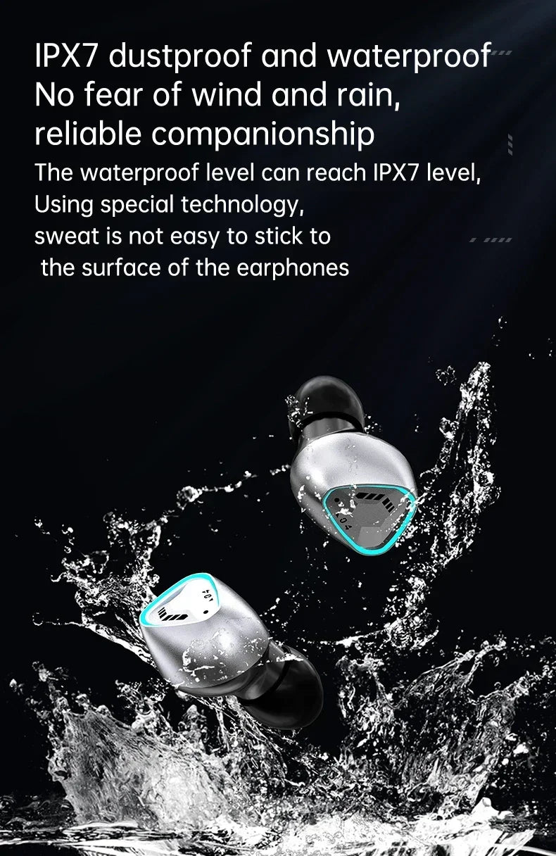 Wireless Bluetooth 5.3 Earphones with Active Noise-Cancelling Mic