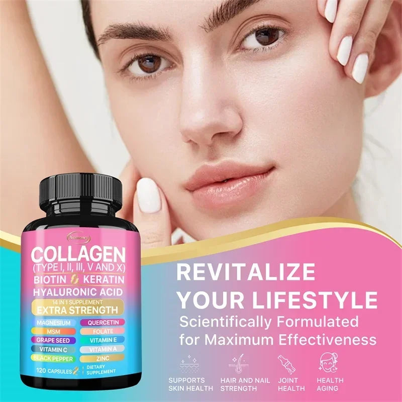 Collagen Supplement - Skin, Hair, Nails & Immune Support