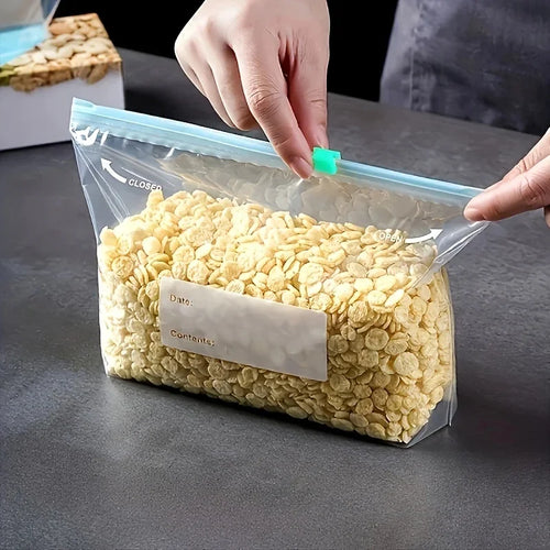 45PCS Ziplock Silicone Food Storage Bags - Leakproof, Reusable