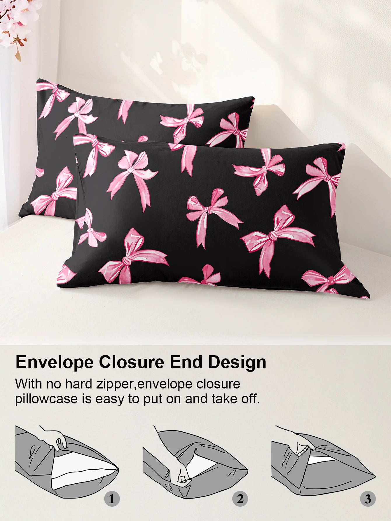 3 Pcs/set Duvet Cover Set - 1 Duvet Cover & 2 Pillowcase Soft