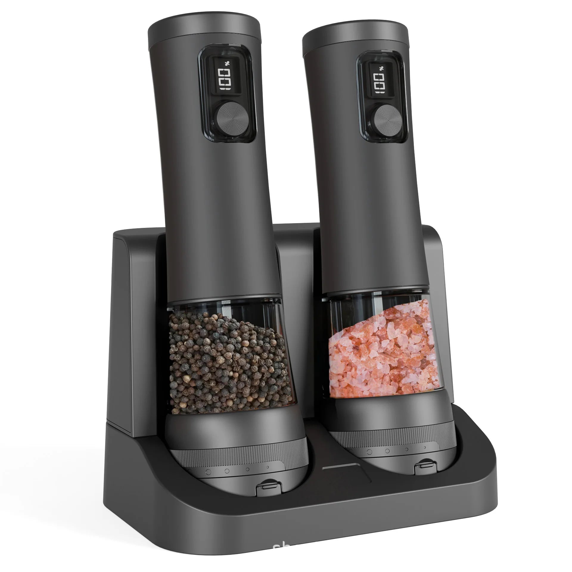 Electric Salt & Pepper Grinder Set – Rechargeable, LED Indicator, Adjustable Coarseness