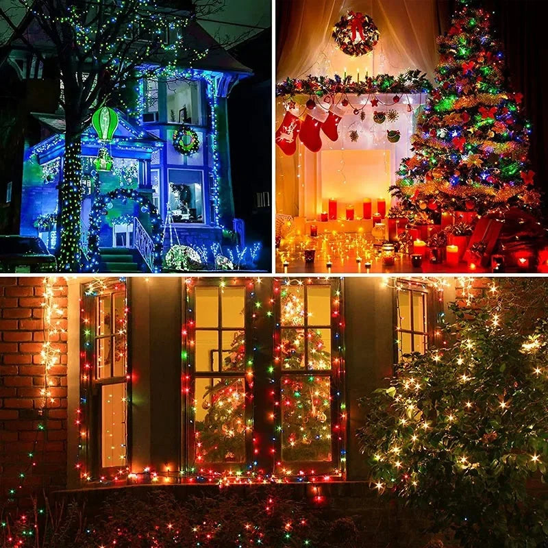 Outdoor Solar LED String Lights with 8 Lighting Modes