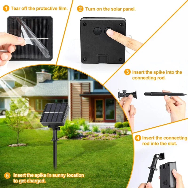 Waterproof Outdoor Solar LED Fairy String Lights (7M–32M)