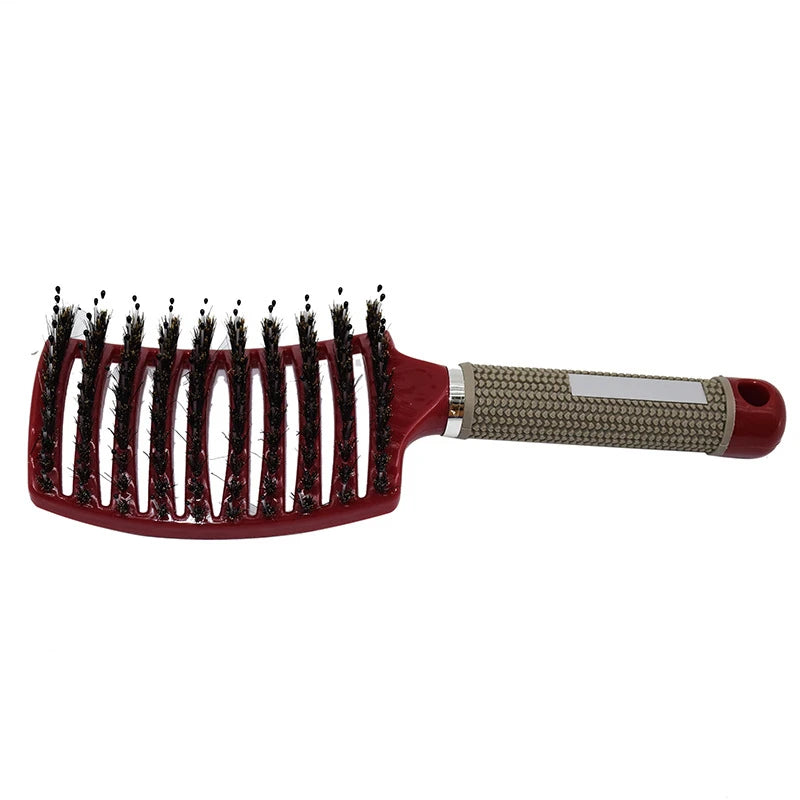 Nylon Bristle Hairbrush – Detangling & Smoothing Brush for All Hair Types