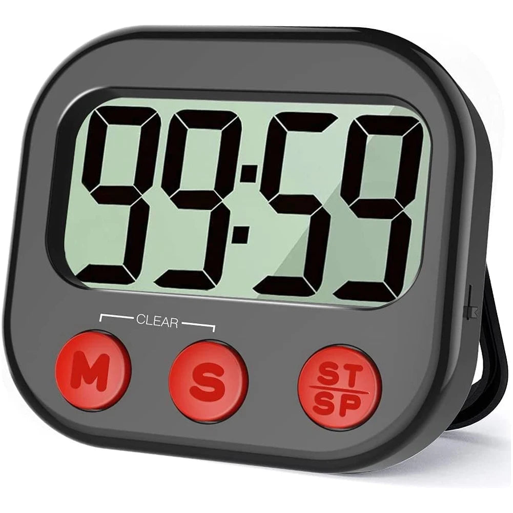 Digital Magnetic Kitchen Timer with LCD Display – Count Up & Down