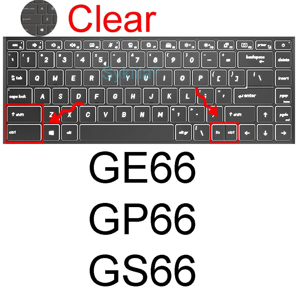 Silicone Keyboard Protector for MSI Gaming Laptops – GL Series