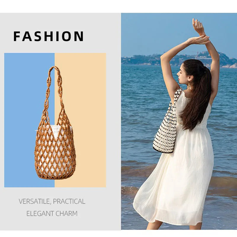 Woven Beaded Handbag