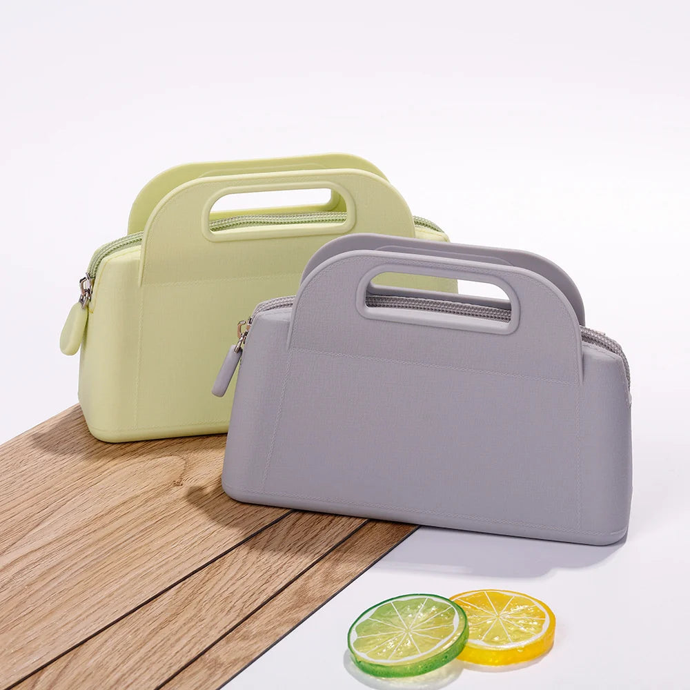 Silicone Hand-Held Cosmetic Bag