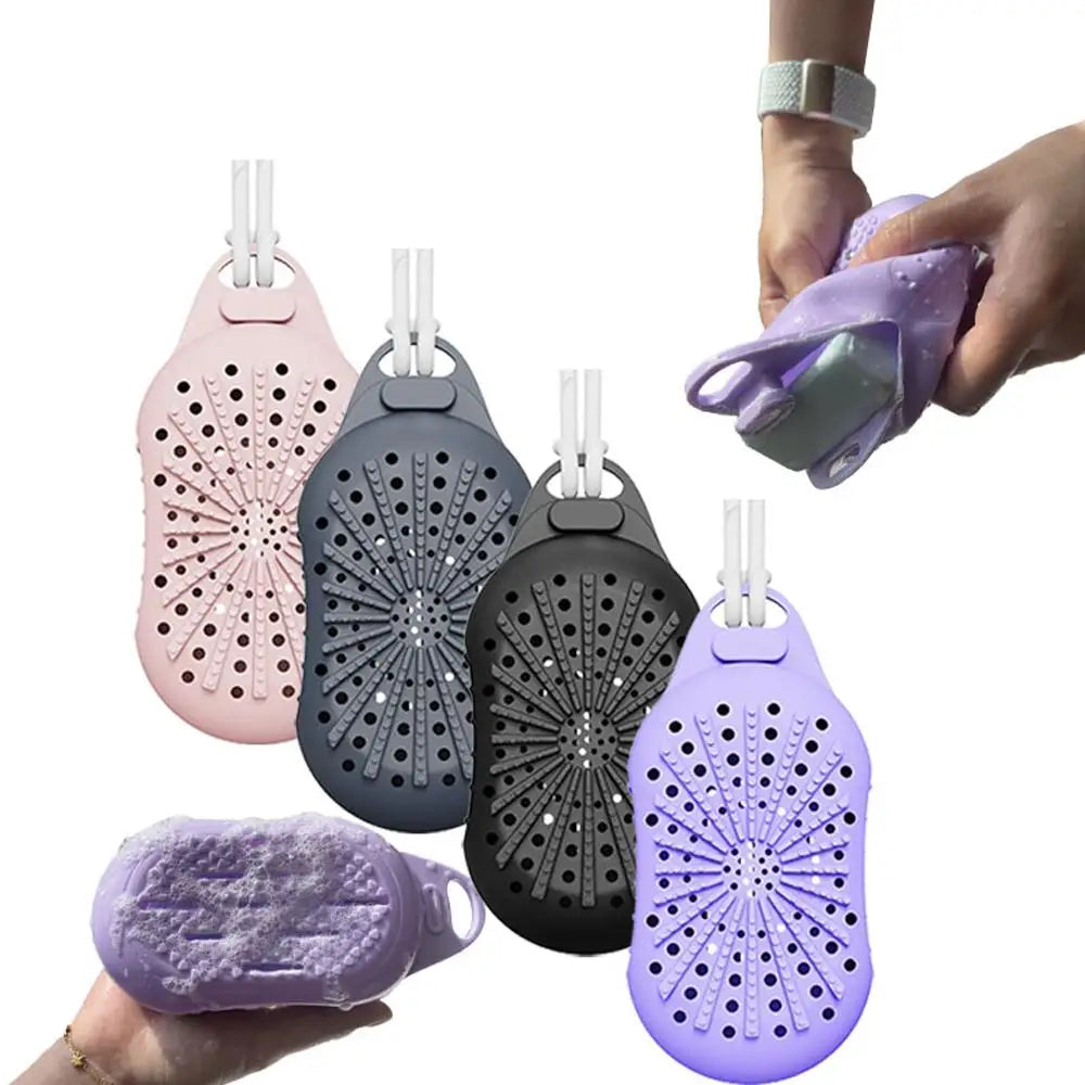 Silicone Soap Saver Bag with Rope for Exfoliating