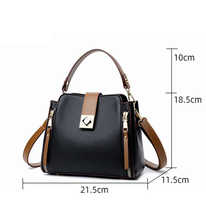 Small PU Leather Bucket Shoulder Bag