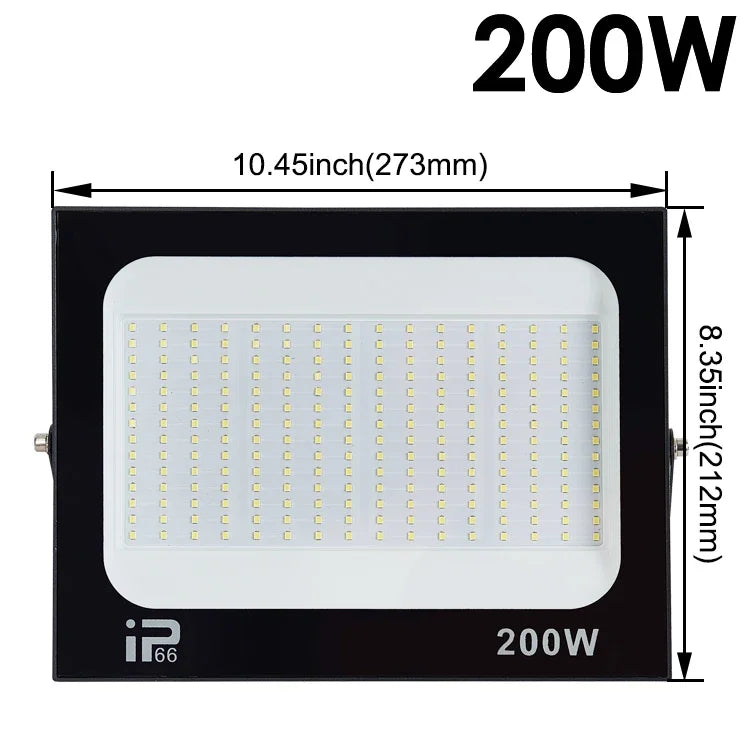 LED Flood Light - Spotlight 100W 150W 200W - Outdoor Lighting 6500K Waterproof - Lamps AC220V