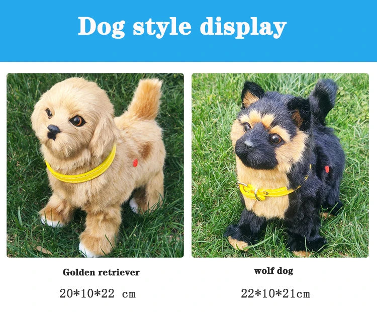 New Simulation Electric Dog, Voice Control, Walking, Nodding, Music
