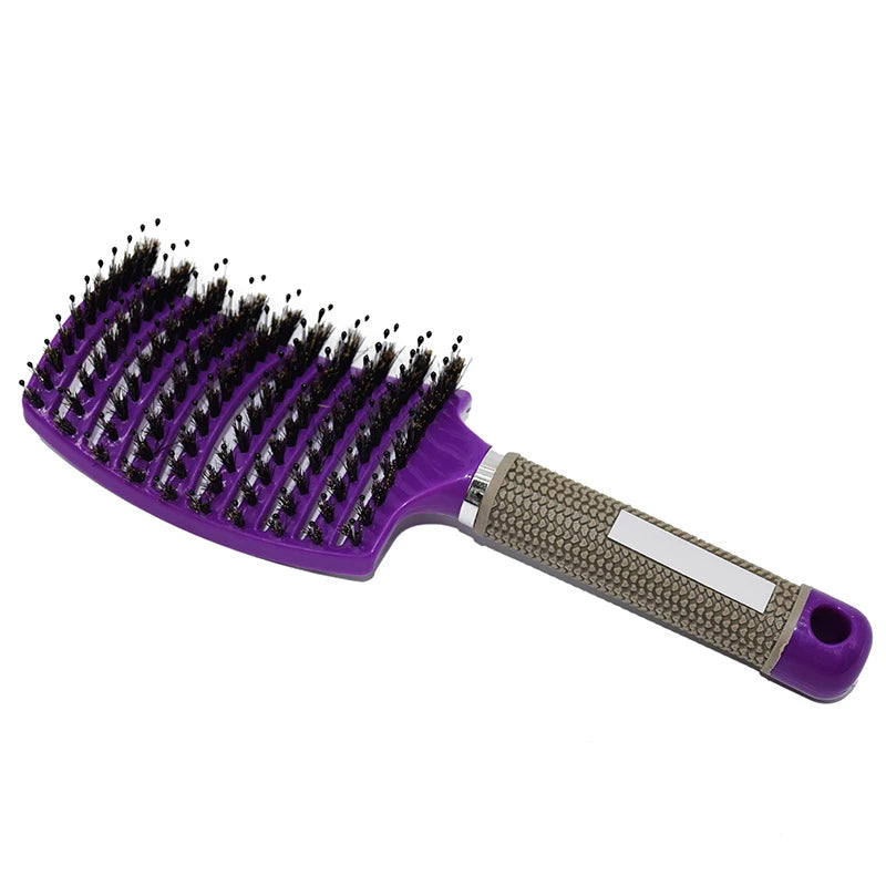 Nylon Bristle Hairbrush – Detangling & Smoothing Brush for All Hair Types