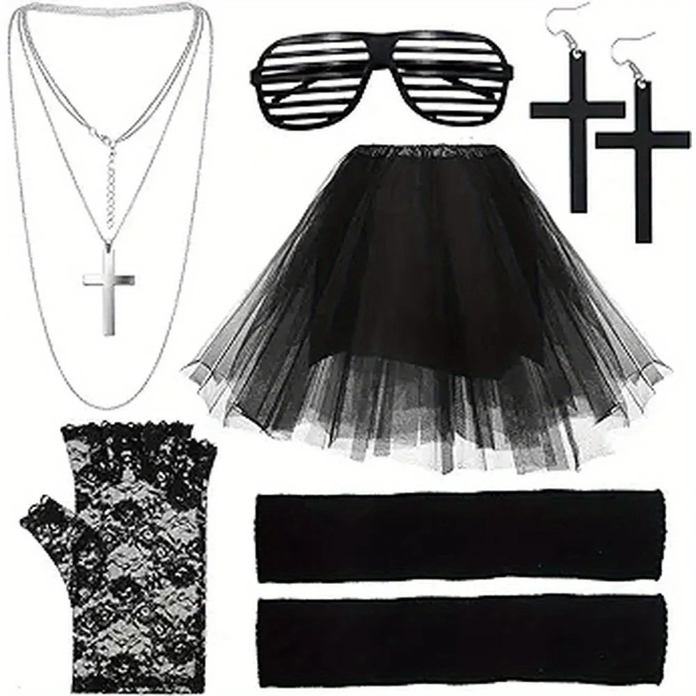 80s Goth Women's Party Accessories Set
