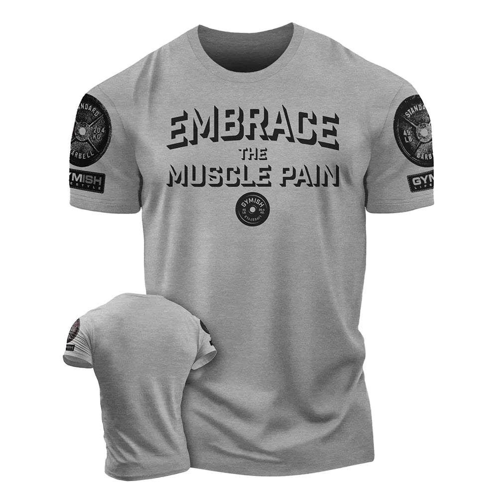 Men's Oversized 3D Print Gym T-Shirt - Short Sleeve
