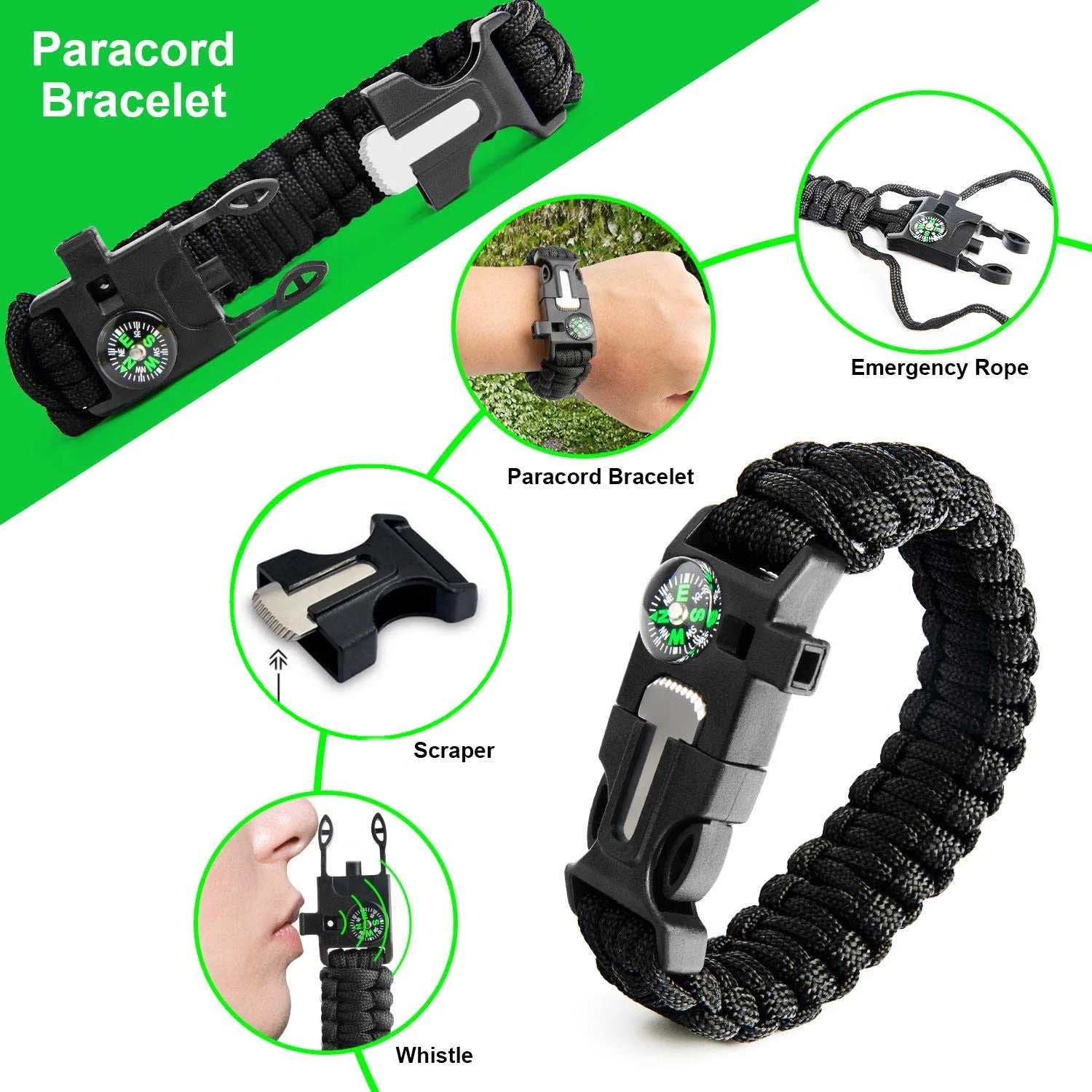 Outdoor Emergency Survival Gear Set - Camping & Hiking