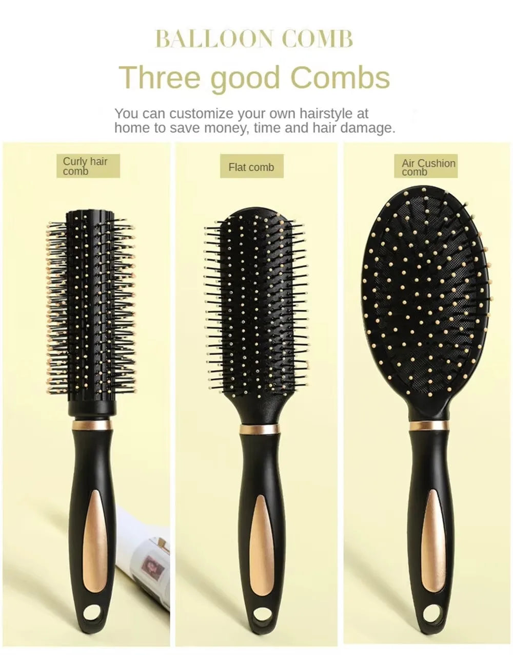 Salon Straight & Smooth Hairbrush – Anti-Static Detangling Brush