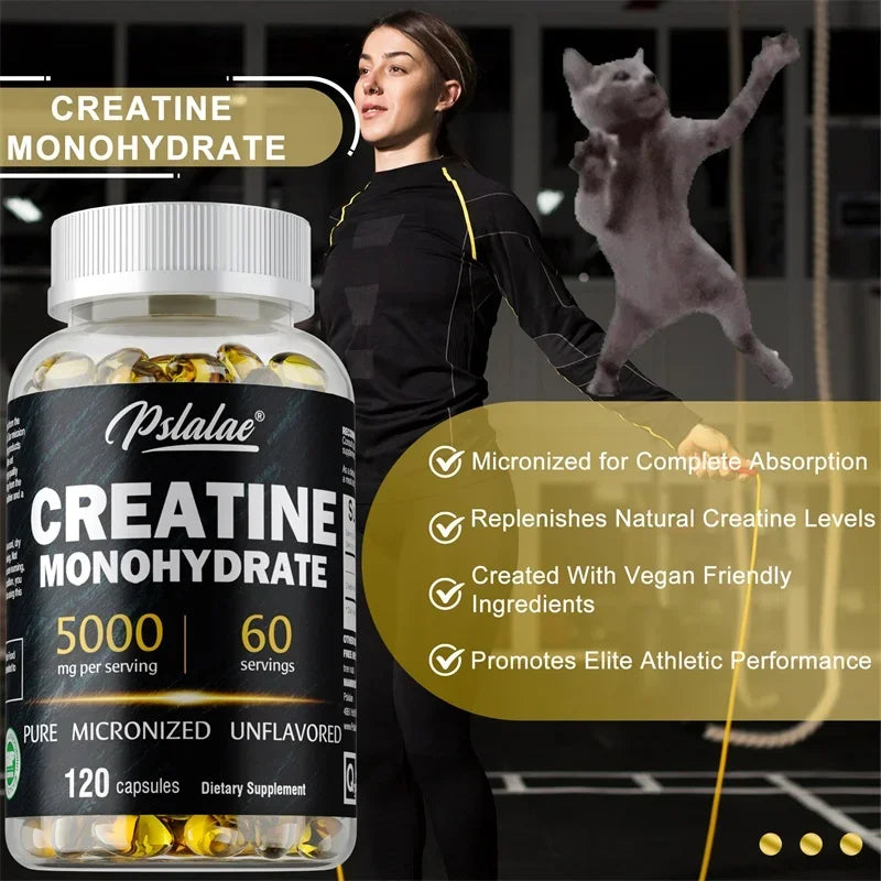 Creatine Monohydrate - Vegetarian & Gluten-Free Muscle Strength Formula