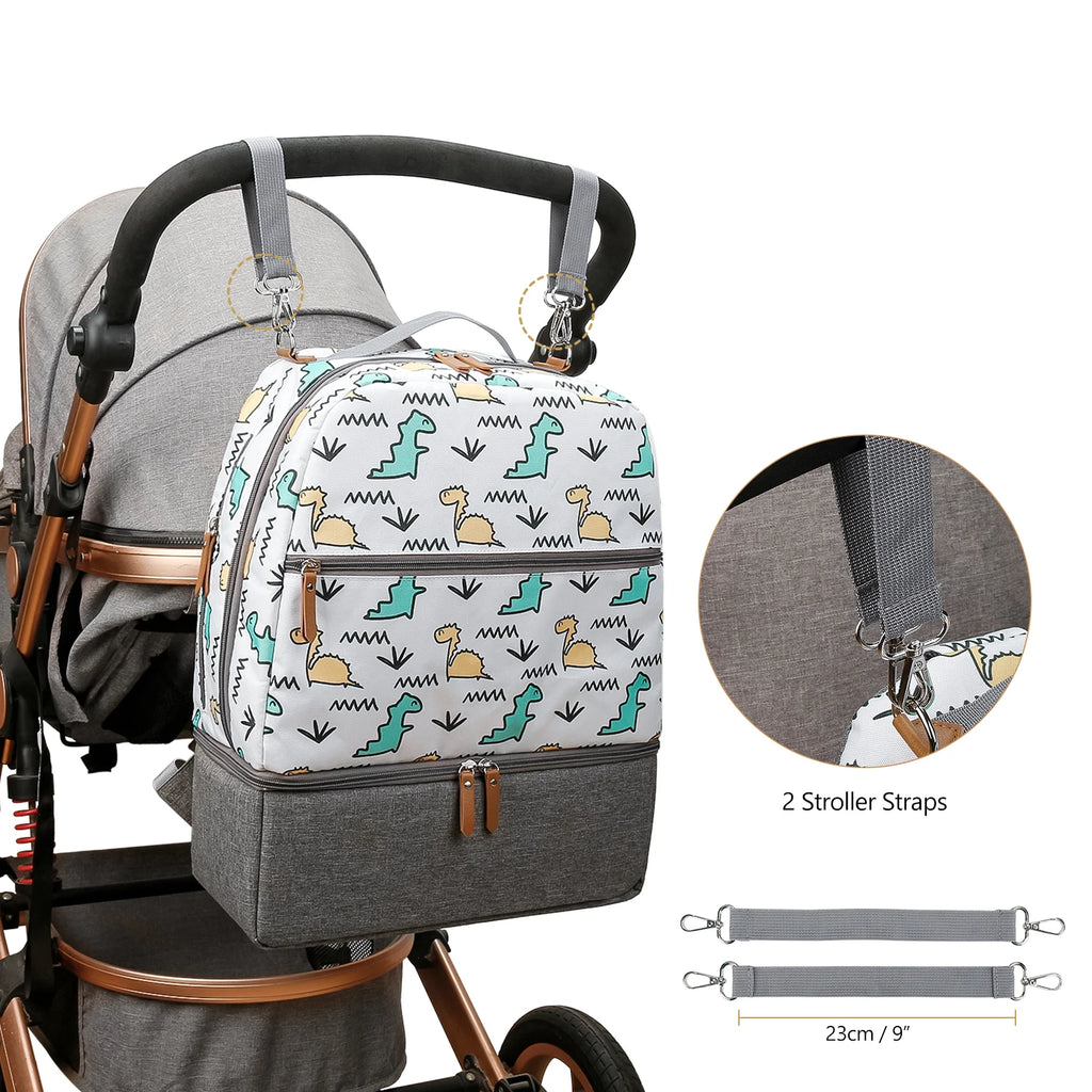 Breast Pump Bag with Insulated Cooler Compartment