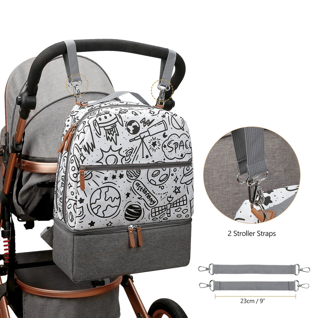 Breast Pump Bag with Insulated Cooler Compartment