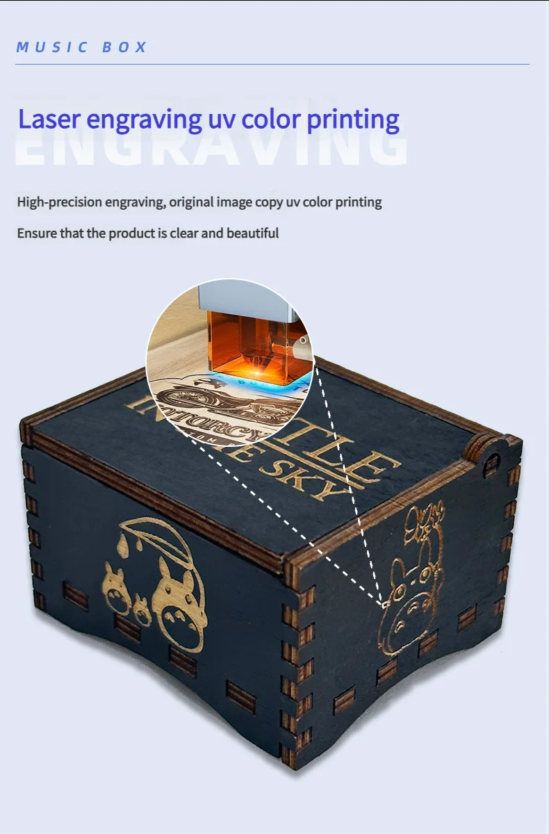 Wooden Wind-Up Music Box – Classic Melody Keepsake Gift
