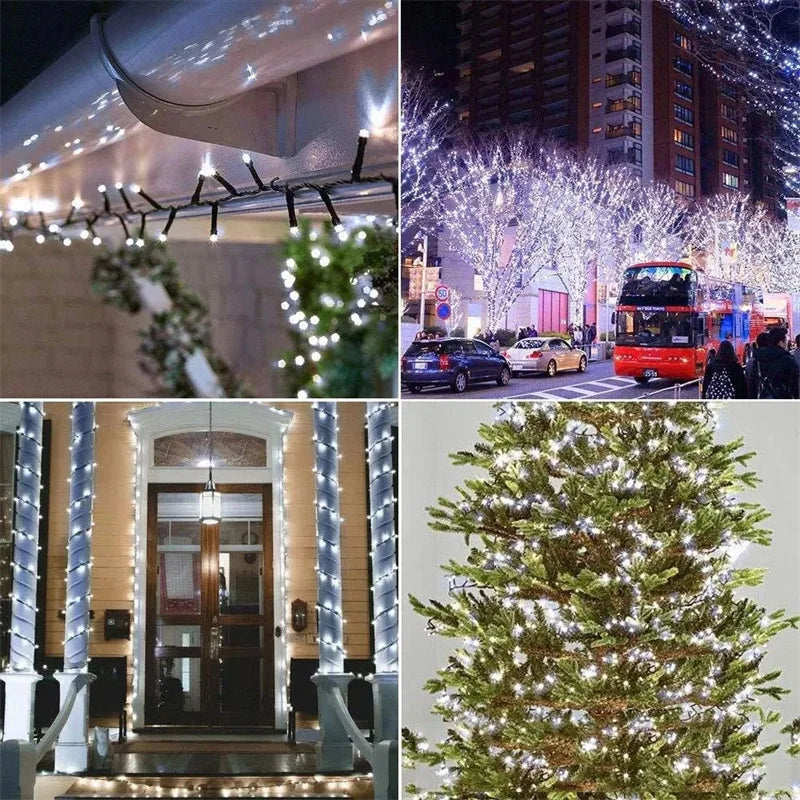 Outdoor Solar LED String Lights with 8 Lighting Modes