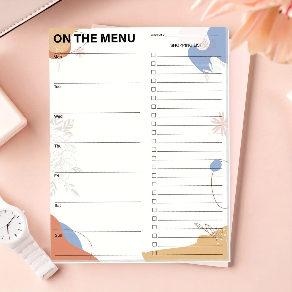 Magnetic Meal Planning Pad with Tear Off Shopping List