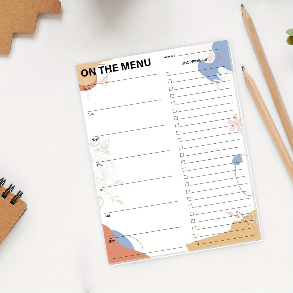 Magnetic Meal Planning Pad with Tear Off Shopping List