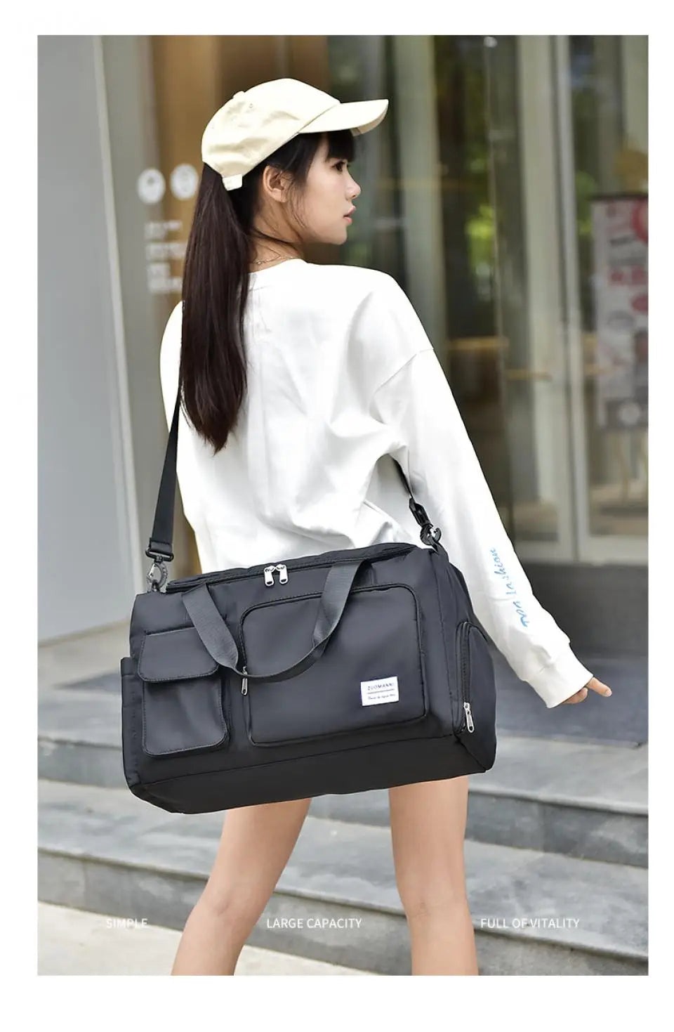 Duffle Bag with Shoe Compartment