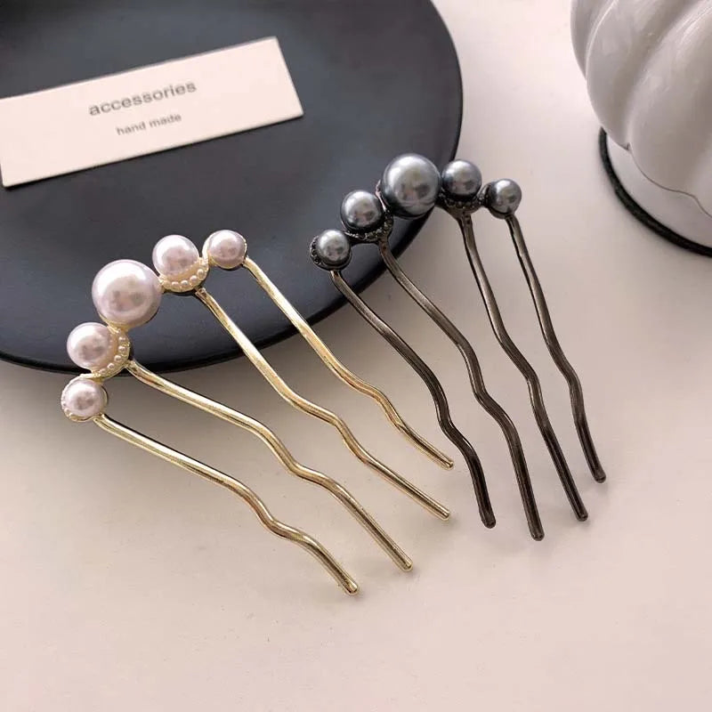 Vintage Pearl U-Shaped Hair Pins & Hair Forks – Bridal & Wedding Accessories