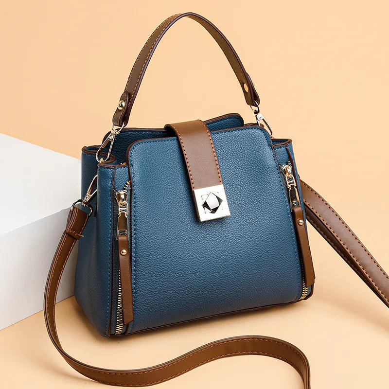 Small PU Leather Bucket Shoulder Bag