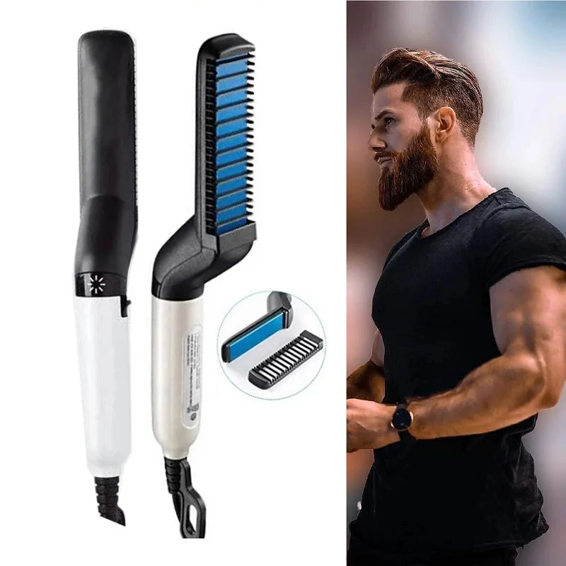 Electric Heat Brush - Beard & Hair Straightener