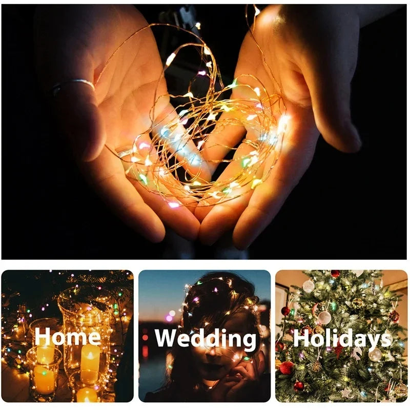Waterproof Outdoor Solar LED Fairy String Lights (7M–32M)