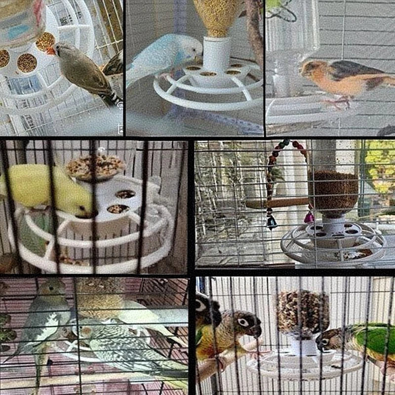 Automatic Hanging Bird Feeder with Anti-Scatter Dispenser