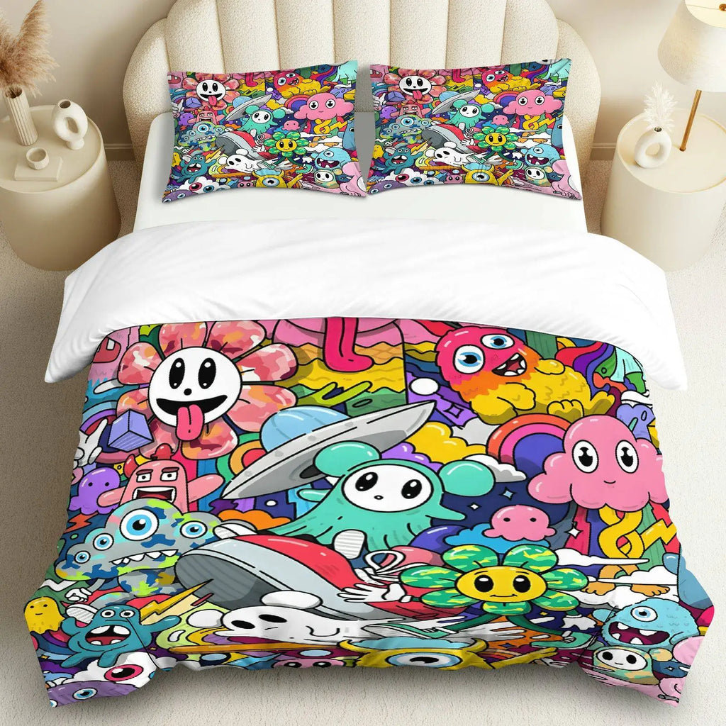 3PCS Duvet Cover Set - 1 Duvet and 2 Pillowcases