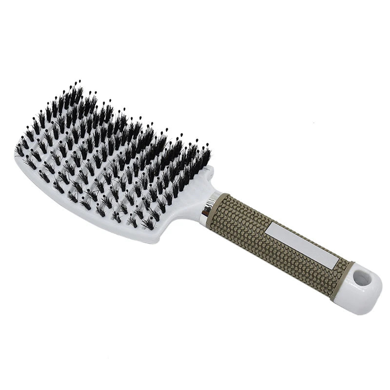 Nylon Bristle Hairbrush – Detangling & Smoothing Brush for All Hair Types