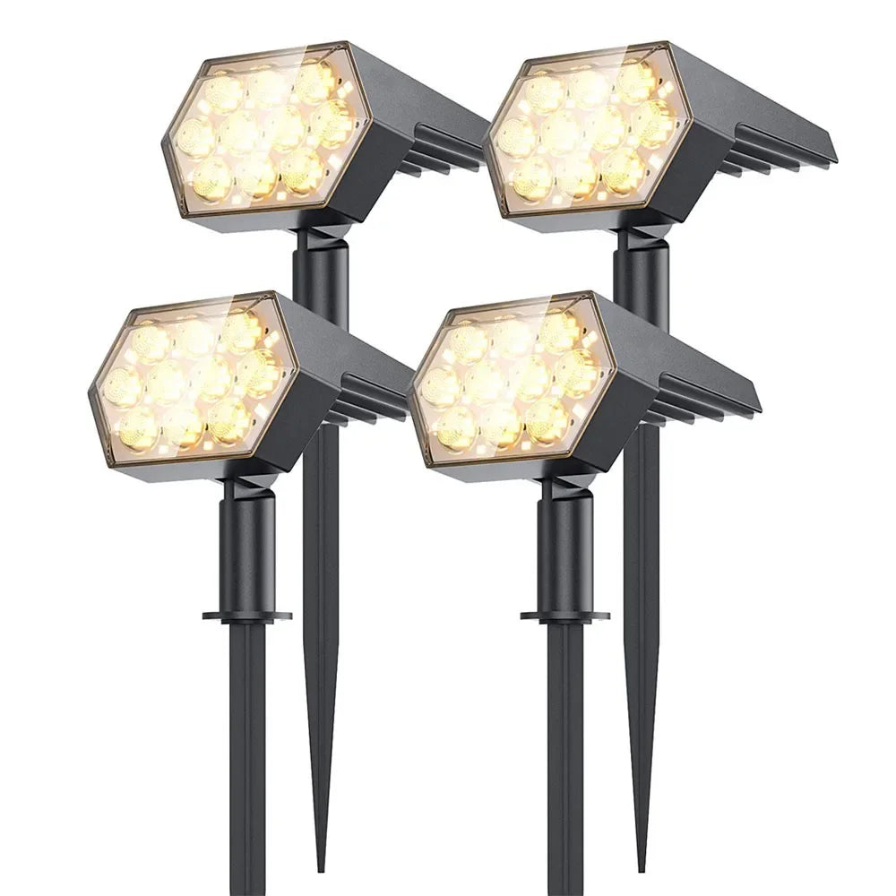 92 LED Waterproof Solar Spotlights for Outdoors