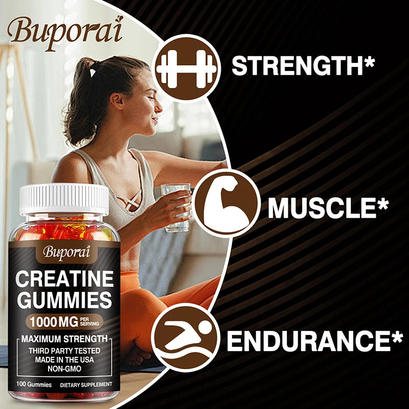 Creatine Monohydrate Gummies - Energy & Muscle Building