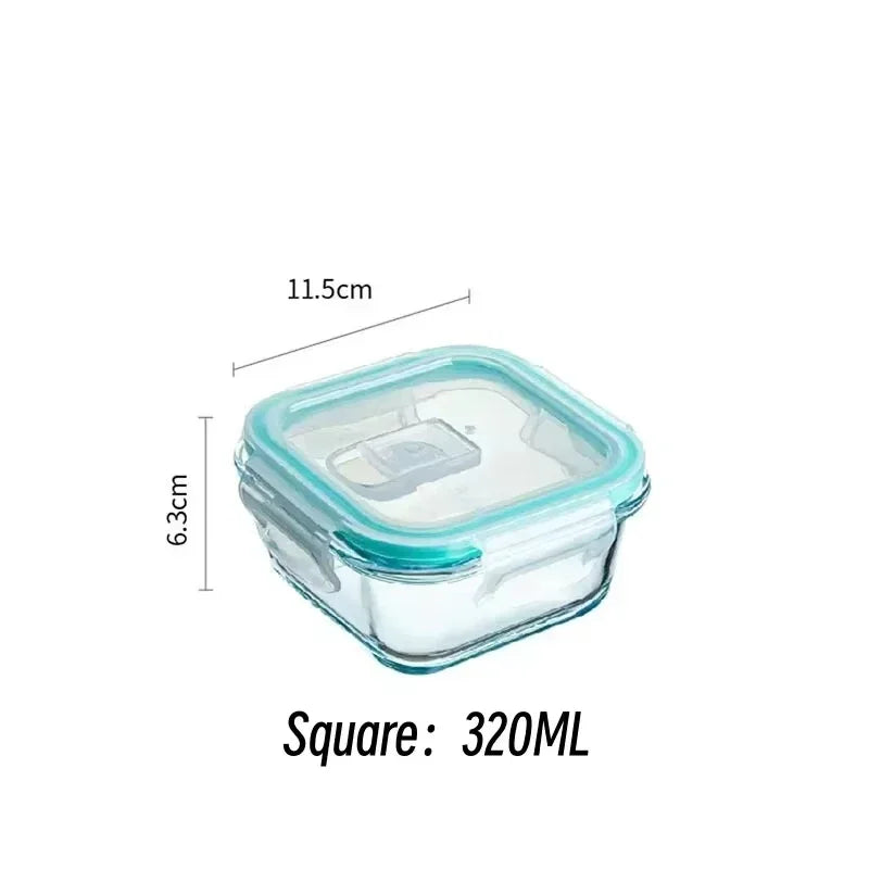 Glass Bento Lunch Box Food Containers – Leakproof & Microwave Safe