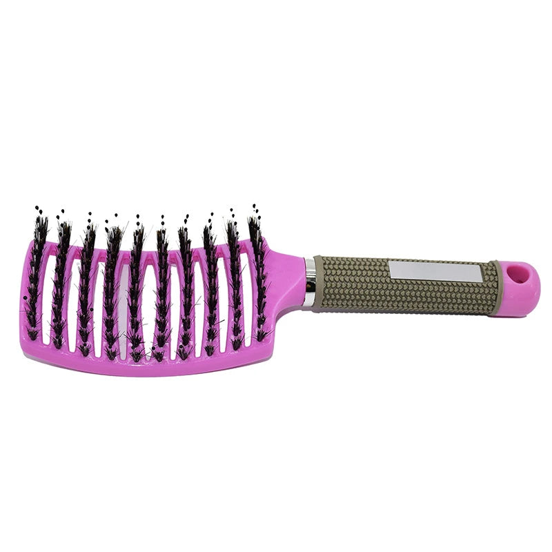Nylon Bristle Hairbrush – Detangling & Smoothing Brush for All Hair Types